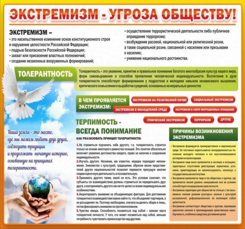 Памятка «Противодействие идеологии терроризма и экстремизма».